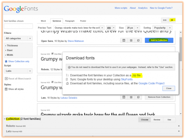 Google Fonts