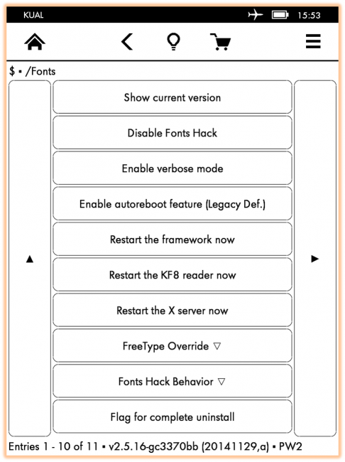 Restart the framework now